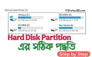 হার্ডডিস্ক পার্টিশন করার সহজ উপায়: উইন্ডোস, লিনাক্স ও ম্যাকের জন্য