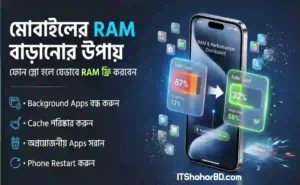 মোবাইল RAM বাড়ানোর উপায়। ফোন স্লো হলে RAM কিভাবে খালি করবেন?